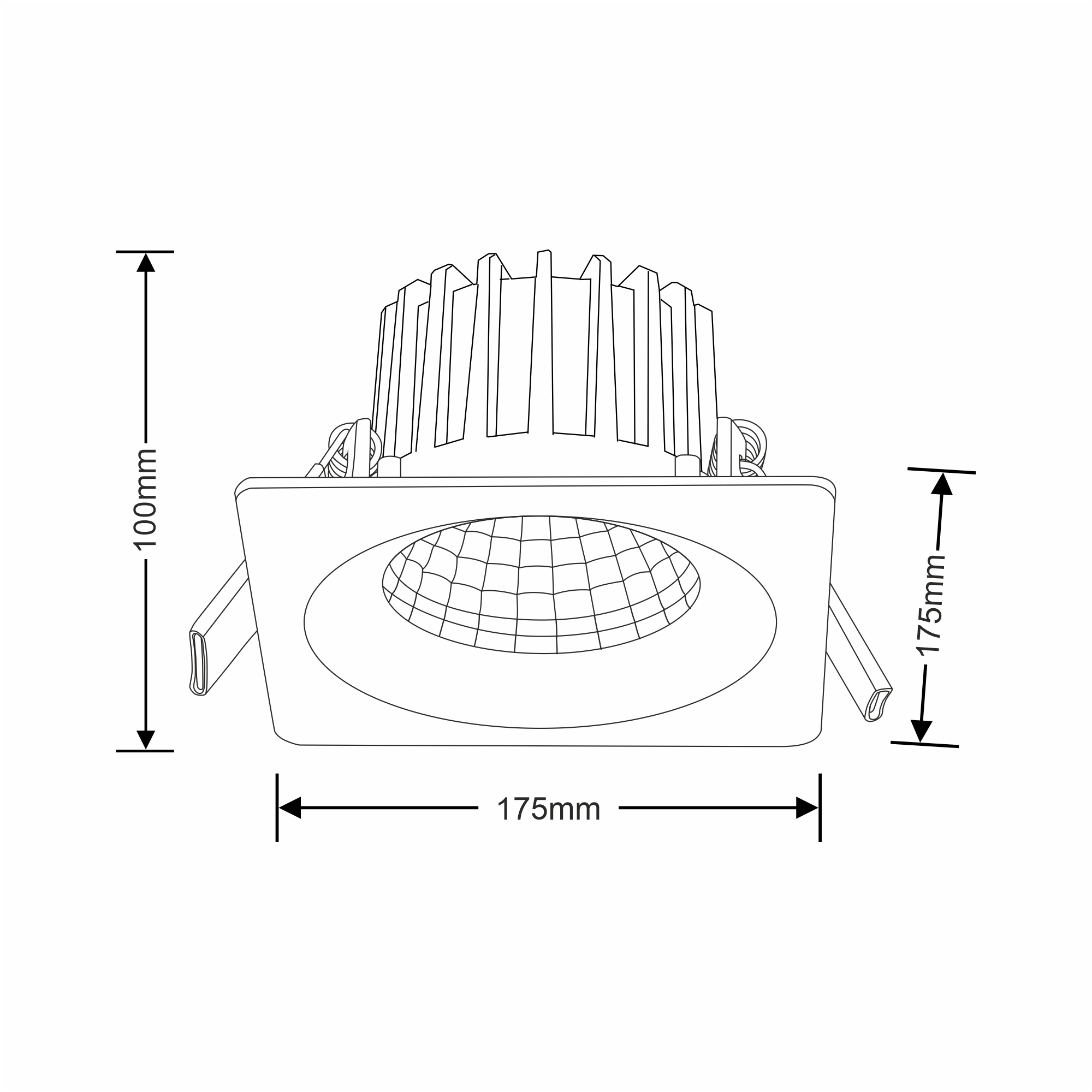 Bionic Sq 24 Recessed Ceiling Luminaires Dlux Square/Rectangular Recess Ceiling